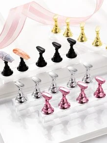 1box Random Colored Nail Art Practice Stand - Multicolor - View 5