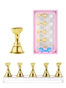 1box Random Colored Nail Art Practice Stand - Multicolor - View 3