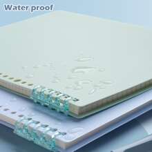 White B5 Loose-leaf Notebook With Horizontal Line Pages, 26 Holes, Refillable - White - View 7