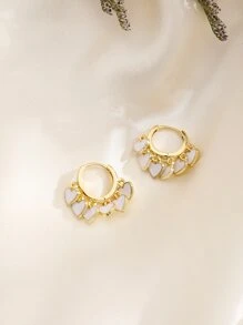 1對波西m亞Love形狀女性懸垂耳環