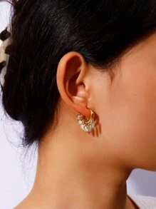 1對波西m亞Love形狀女性懸垂耳環