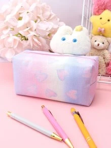 1入組彩色閃閃發光漸層設計大容量筆袋,收納袋,文具小袋 - 彩色 - 查看 1