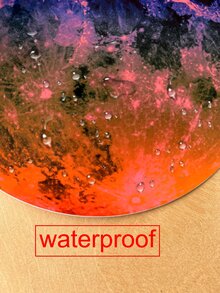 2pcs Moon & Five-pointed Star 3d Luminous Wall Stickers For Kids' Room, Baby Bedroom, Ceiling Decoration, Orange - Multicolor - View 5