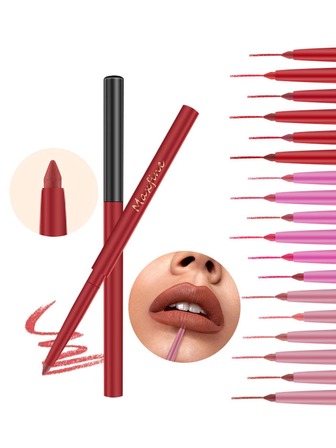 18顏色口紅啞光口紅持久高顏色平滑簡單的彩妝-