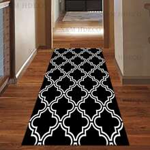Alfombra de piso negro de cuadros - Negro - Ver 3