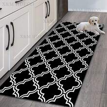 Alfombra de piso negro de cuadros - Negro - Ver 11