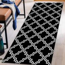 Alfombra de piso negro de cuadros - Negro - Ver 10