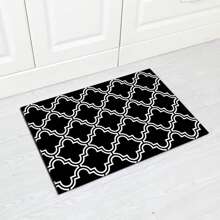 Alfombra de piso negro de cuadros - Negro - Ver 4