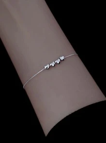 1 Miếng Love Vòng tay Đối với phụ nữ S925 Bạc nguyên chất Tốt Đồ trang sức Qủa tặng - Bạc - Xem 5