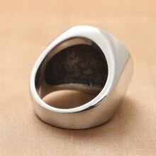 Ngôi sao năm cánh Thép Titan Nhẫn , Đúng mốt Nam Thép không gỉ Nhẫn Đồ trang sức - màu đen - Xem 3