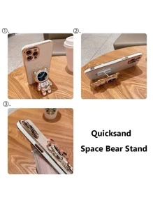 1pc White Astronaut Shaped Phone Grip Holder - White - View 5