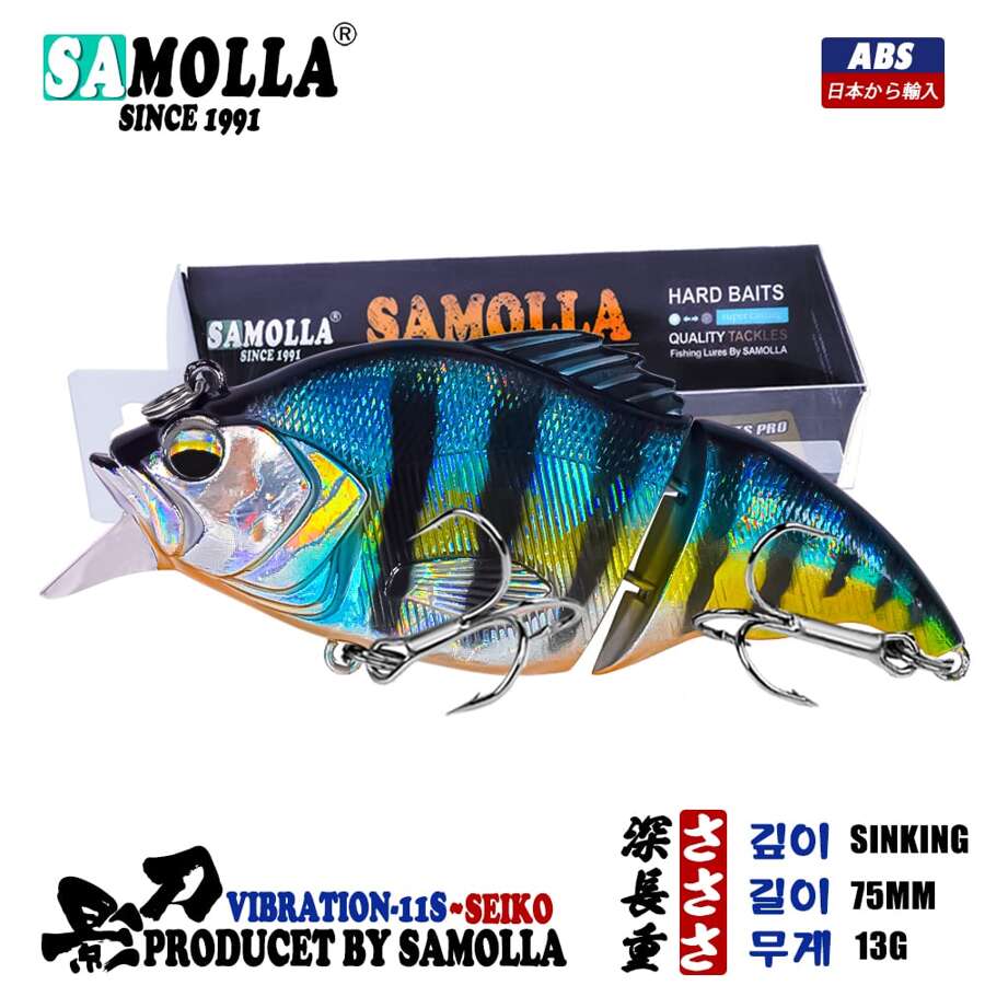 2023 Chậm chìm Mồi câu cá Phụ kiện Bả Đối với Biển Cá Mặt hàng 75mm 13g Nhân tạo Thiết bị - Xanh đậm - Xem 1