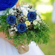 25 Stücke blaue Rosen - Königsblau - Übersicht 5
