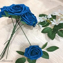 25 Stücke blaue Rosen - Königsblau - Übersicht 2
