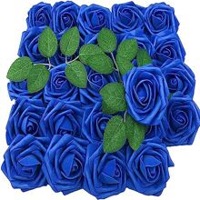 25 Stücke blaue Rosen - Königsblau - Übersicht 1