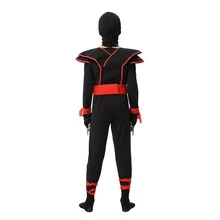 Red Deluxe Costume Set for Kids Kung Fu Outfit Halloween Ideas - Đỏ - Xem 5