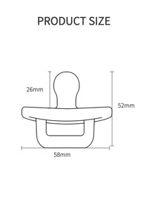 KUNT Chupete De Cabeza Plana De Silicona De unicolor, Calmante Para Bebé, Uso Nocturno, 1 pieza - Marrón - Ver 5