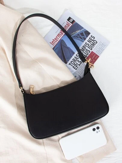 Fashion Solid Color Simple Armpit Shoulder Bag