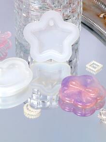 1 件装滴胶圆角心形熊梅花免抛光硅胶模具 DIY 吊坠制作配件 - 白色 - 查看 4