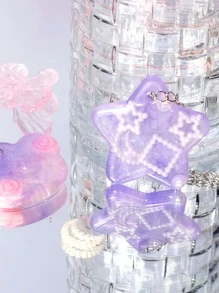 1 件装滴胶圆角心形熊梅花免抛光硅胶模具 DIY 吊坠制作配件 - 白色 - 查看 5