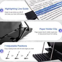 PinkSheep Desktop Document Copy Holder Book Reading Paper Stand For Typing - Black - View 2