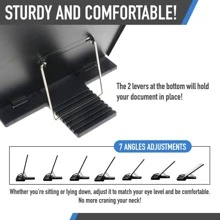 PinkSheep Desktop Document Copy Holder Book Reading Paper Stand For Typing - Black - View 3
