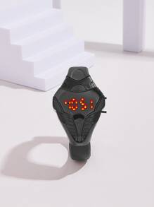 1pc Children's Black Led Sport Watch With Snake Design - Black - View 2