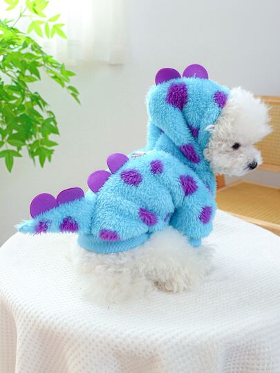 Pet Hoodie With Dinosaur Print