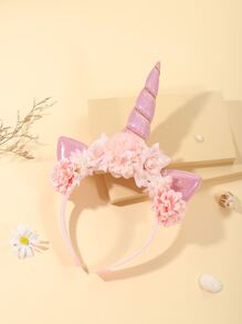 Party Collection Comb Shaped Unicorn & Floral Hairband