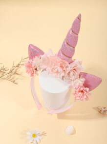 Party Collection Comb Shaped Unicorn & Floral Hairband