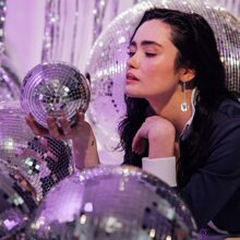 ZZLTAWS Women's Stainless Steel Mirror Finish Ball Drop Earrings - Silver - View 6