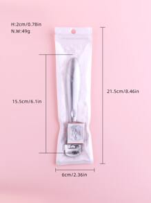 1pc Stainless Steel Callus Remover For Feet, Foot Skin Exfoliating Tool - Silver - View 3