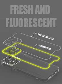 Kontrast Ram Upplysande Genomskinligt Telefonfodral - Senapsgul - Visa 4