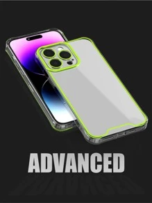 Kontrast Ram Upplysande Genomskinligt Telefonfodral - Senapsgul - Visa 5