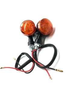 4pcs 12V Motorcycle Turn Signal Light Compatible With Honda/Harley/Kawasaki/Suzuki/Yamaha - Black - View 3