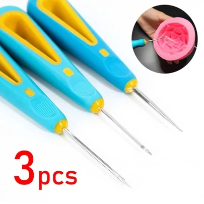 1-3pcs Candle Making Tools Set, Including Wick Guide Needle, Candle Mold Punching Tool, Bent/Straight With Hole Awl, Shoe Repair Tool