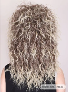 Dài Lượn Sóng Màu Nâu Sẫm Với Tóc Vàng 80 Tiệc Theo Chủ Đề Tina Trang Phục Turner Tóc Giả Dành Cho Nữ Halloween Và Những Bữa Tiệc 1980 - Màu dương cầm - Xem 2