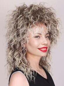 Dài Lượn Sóng Màu Nâu Sẫm Với Tóc Vàng 80 Tiệc Theo Chủ Đề Tina Trang Phục Turner Tóc Giả Dành Cho Nữ Halloween Và Những Bữa Tiệc 1980 - Màu dương cầm - Xem 4