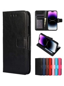 keyunfei 1 chiếc ốp lưng điện thoại da màu đen kiểu khung ảnh, có khe đựng thẻ và chân đế tháo rời, tương thích với iPhone 15 12 14 11 13 Pro Max/ A23/ Mate 40 Pro/ 12t Pro/ Tương thích với Redmi 9t/ Tương thích với Pixel 7a/ Tương thích với Realme/ Tương thích với Oppo Reno 7g, phiên bản quốc tế, không phải phiên bản nội địa. - màu đen - Xem 2