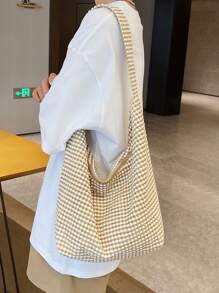 Casual Minimalist Shoulder Bag - Multicolor - View 4