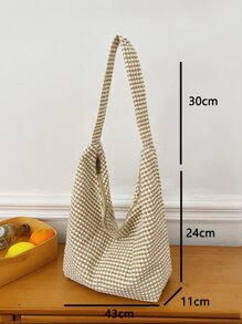 Casual Minimalist Shoulder Bag - Multicolor - View 9