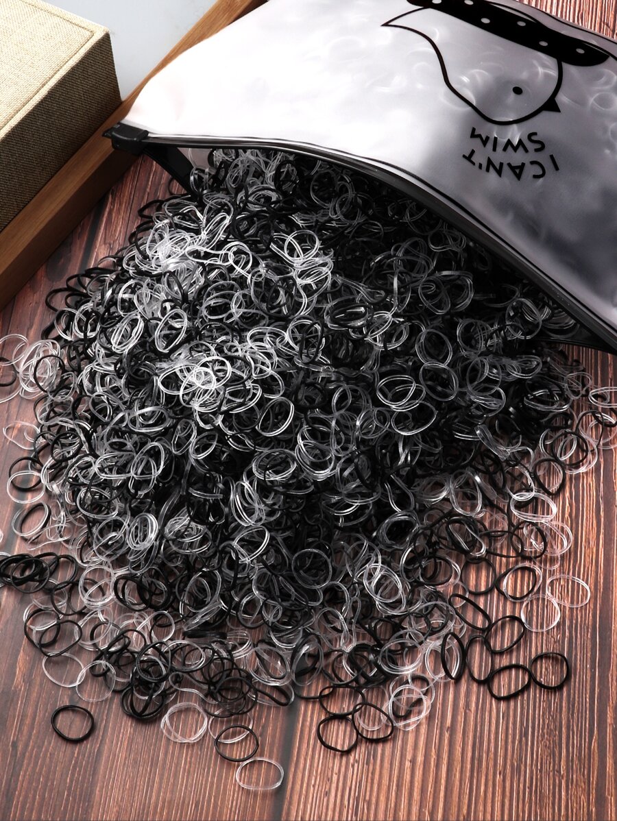 2000pcs Women Small Size Hair Ties, Disposable Small Elastic Bands For Hair Styling,Woman Head Accessories, Woman Hair Accessories Ponytail Holders Hair Elastics Hair Rubber Bands Scrunchies Hair Rope, Hair Bobbles Gym Beauty Makeup Woman Accessories - Multicolor - View 1