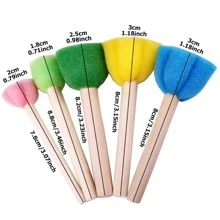 30pcs Bức tranh Bọt biển Bộ Đối với Trẻ em DIY Tác phẩm nghệ thuật , Trường mẫu giáo Giảng bài & Sketching Đồ chơi - Nhiều màu - Xem 11