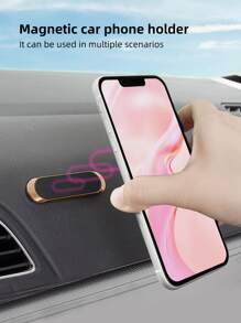 1pc Zinc Alloy Magnetic Anti- Car Phone Holder - Black - View 15