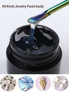 FULL BEAUTY 1盒8ml 手工钻胶甲油,適用於指甲藝術裝飾,指甲配件美甲黏合劑 - 無色 - 查看 5