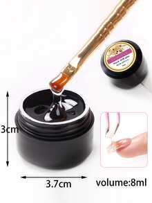 FULL BEAUTY 1盒8ml 手工钻胶甲油,適用於指甲藝術裝飾,指甲配件美甲黏合劑 - 無色 - 查看 6
