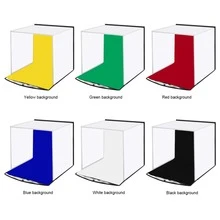 PULUZ 30cm折叠便携式环形灯摄影照明工作室拍摄帐篷盒套件带6种颜色背景 (黑，白，黄，红，绿，蓝)，展开尺寸：31cm X 31cm X 32cmPULUZ 30cm折叠便携式环形灯摄影照明工作室拍摄帐篷盒套件带6种颜色背景 (黑，白，黄，红，绿，蓝)，展开尺寸：31cm X 31cm X 32cm - 白色 - 查看 3