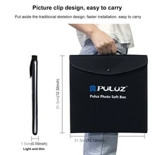 PULUZ 30cm折叠便携式环形灯摄影照明工作室拍摄帐篷盒套件带6种颜色背景 (黑，白，黄，红，绿，蓝)，展开尺寸：31cm X 31cm X 32cmPULUZ 30cm折叠便携式环形灯摄影照明工作室拍摄帐篷盒套件带6种颜色背景 (黑，白，黄，红，绿，蓝)，展开尺寸：31cm X 31cm X 32cm - 白色 - 查看 6