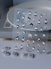 1張 5D 浮雕日式卡通相撲力士指甲貼 - 彩色 - 查看 2
