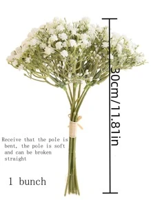 7pcs Artificial Flower, Faux Flower Bouquet For Home Decor - White - View 7